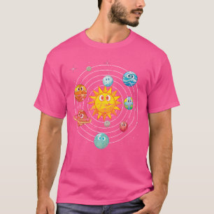 Camiseta Planetas Cóteos Solares Astronomam Cientista Espac