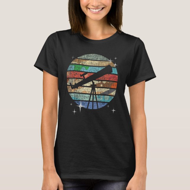 Camiseta Planetas Da Astronomia Do Telescópio Solar (Frente)