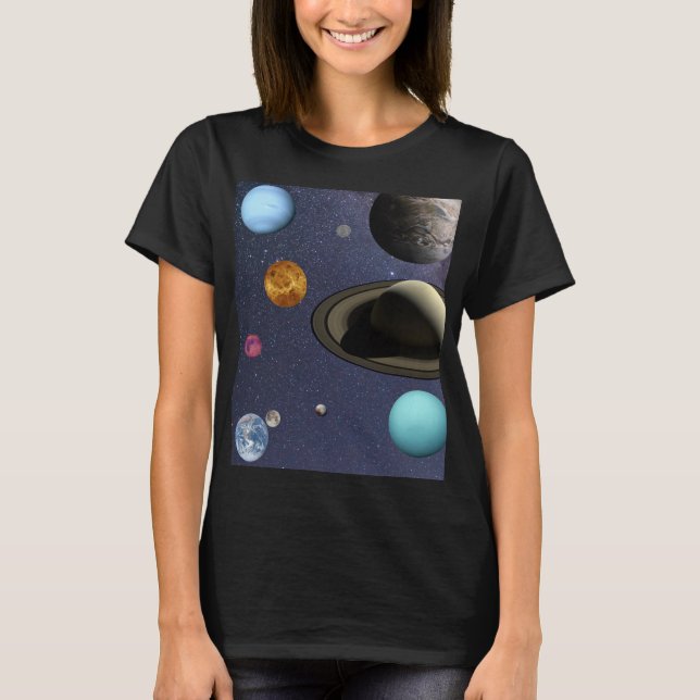 Camiseta Planetas do sistema solar (Frente)