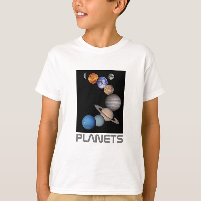 Camiseta Planetas do sistema solar (Frente)