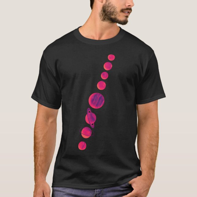 Camiseta Planetas do sistema solar (Frente)