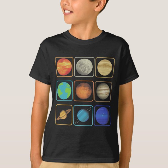 Camiseta Planetas do sistema solar (Frente)