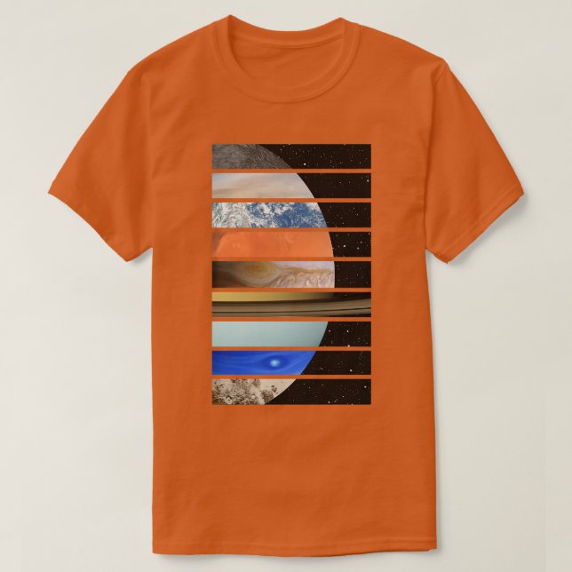 Camiseta Planetas do Sistema Solar 1 (Frente do Design)