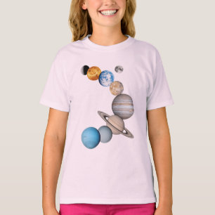Camiseta Planetas do sistema solar (alterável a cores)