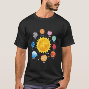 Camiseta Planetas do Sistema Solar Astrologia & Ciência Esp
