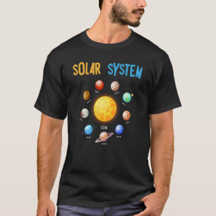 Camiseta Planetas do Sistema Solar Ciência Espacial