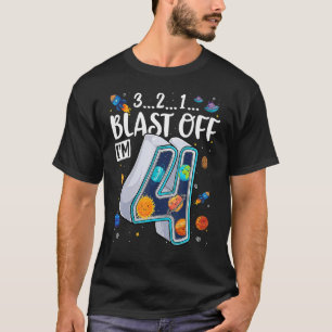 Camiseta Planetas do Sistema Solar com 4 Anos 4 Anos 4 Anos