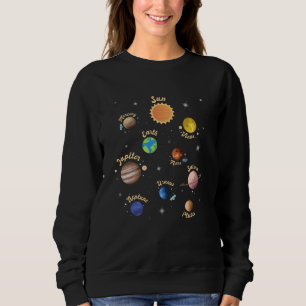 Camiseta Planetas do Sistema Solar Crianças Conhecem o Espa