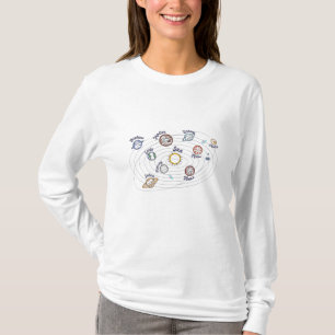 Camiseta Planetas do Sistema Solar Crianças Conhecem o Espa