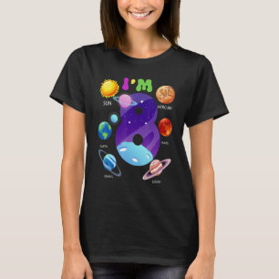 Camiseta Planetas do Sistema Solar Cute 8 Anos 8º Aniversár