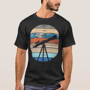 Camiseta Planetas do Sistema Solar Galáxia Astronomia Obser