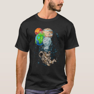 Camiseta Planetas Espaciais Balões Astronauta de Astronaut