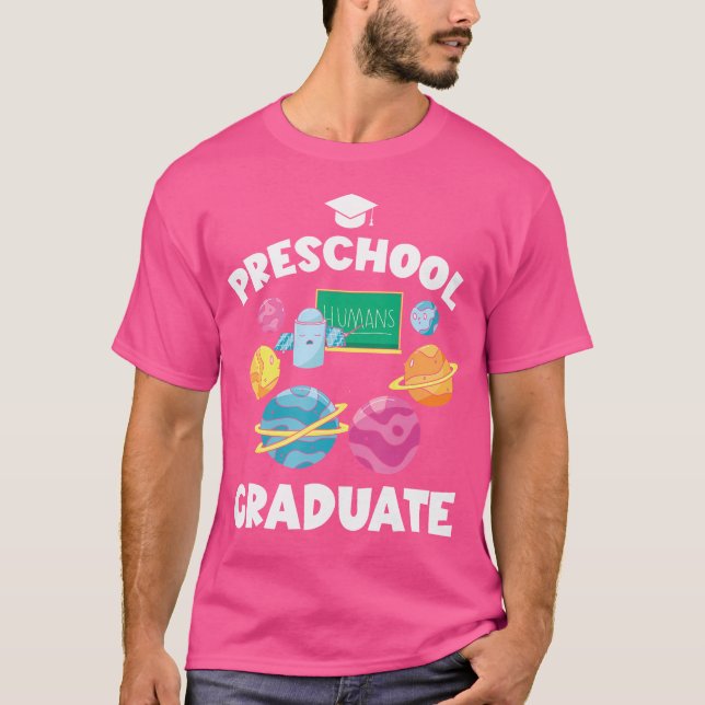 Camiseta Planetas Espaciais do Formando da Pré-escola Astro (Frente)