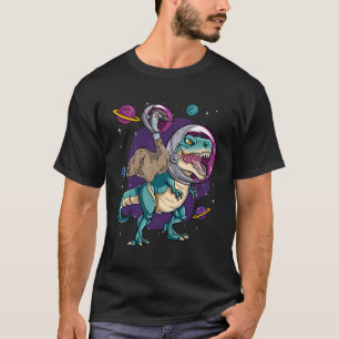 Camiseta Planetas Espaciais Rex do Dinossauro T Gama Emu