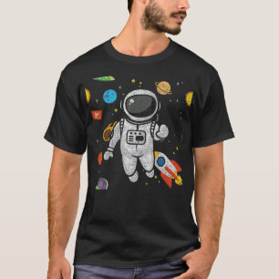 Camiseta Planetas Externos Astronomia Cosmonauta Crianças P
