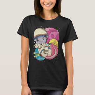 Camiseta Planetas Fofos Anfíbio Animal Astronauta Espaço Ex