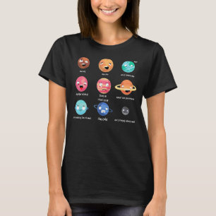 Camiseta Planetas Geek Astronomia Piadas Crianças Sistema S