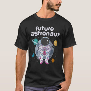 Camiseta Planetas Lua Exterior Ciência Espacial Futuro A