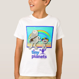 Camiseta Planetas minúsculos - arcos-íris do fazer