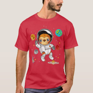 Camiseta Planetas Preguiçosos Astronautas do Espaço Animal 