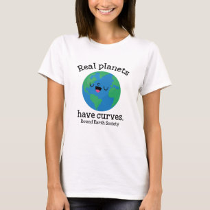 Camiseta Planetas Reais Têm Curvas