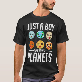 Camiseta Planetas Solares Cute Botas Ciência Espacial Boas 