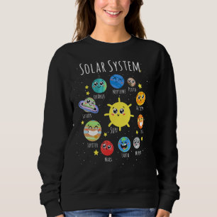 Camiseta Planetas Solares Espaço Do Sistema Para Crianças-T