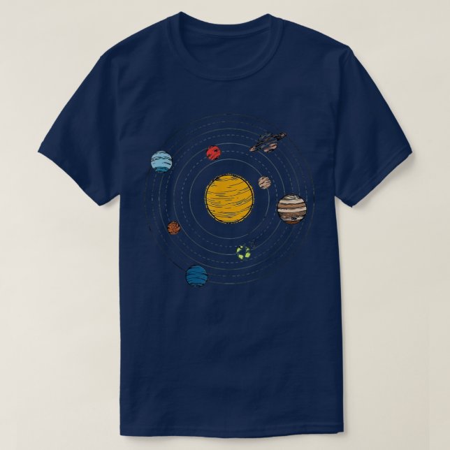 Camiseta Planetas Universos Astronauta Espacial Dia da Lua  (Frente do Design)
