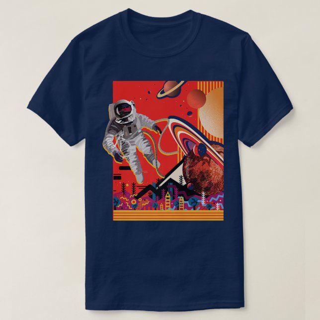 Camiseta Planetas Universos do Espaço (Frente do Design)