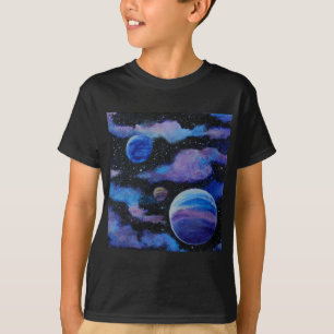 Camiseta Planetas Viagem do Espaço Arte Nebula