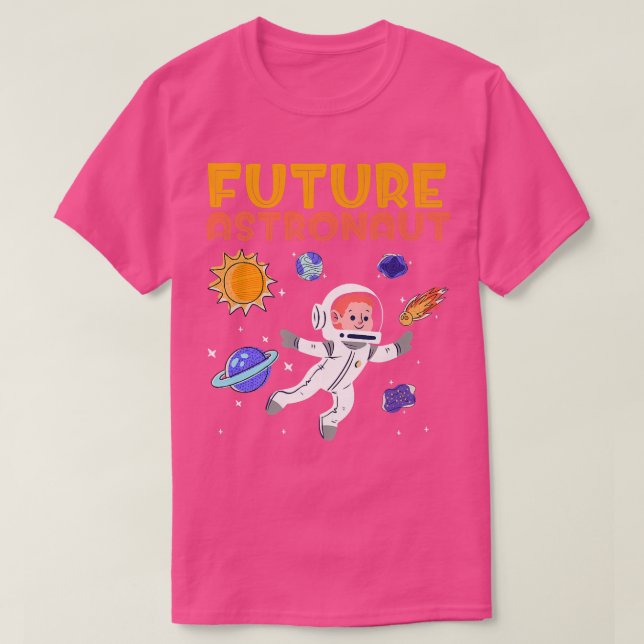 Camiseta Planets Outer Space Science Kids Universe Future A (Frente do Design)