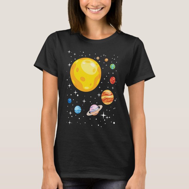 Camiseta Planets Solar System Planetarium Astronomy Astroph (Frente)
