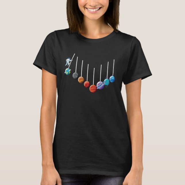 Camiseta Planets Swing Astronaut Space  Outer Cosmic Planet (Frente)