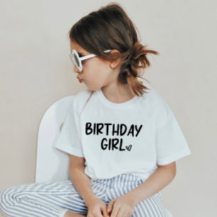 Camiseta Planície Branca Negra Minimalista de Birthday Mini