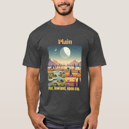 Camiseta Planície de Heather de Carvão - Planície e planíci