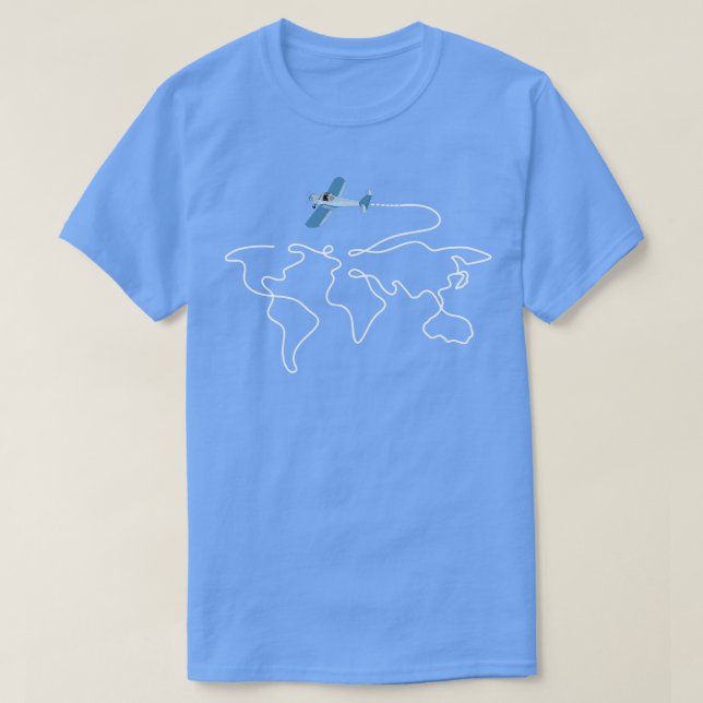 Camiseta Planilha do Mapa Mundial Viagem 2 (Frente do Design)