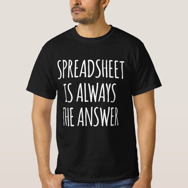 Camiseta Planilha é Sempre a Resposta (Frente)