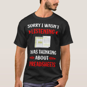 Camiseta Planilha Não Ouvindo Planilhas