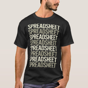 Camiseta Planilhas de Planilha de Texto Branco