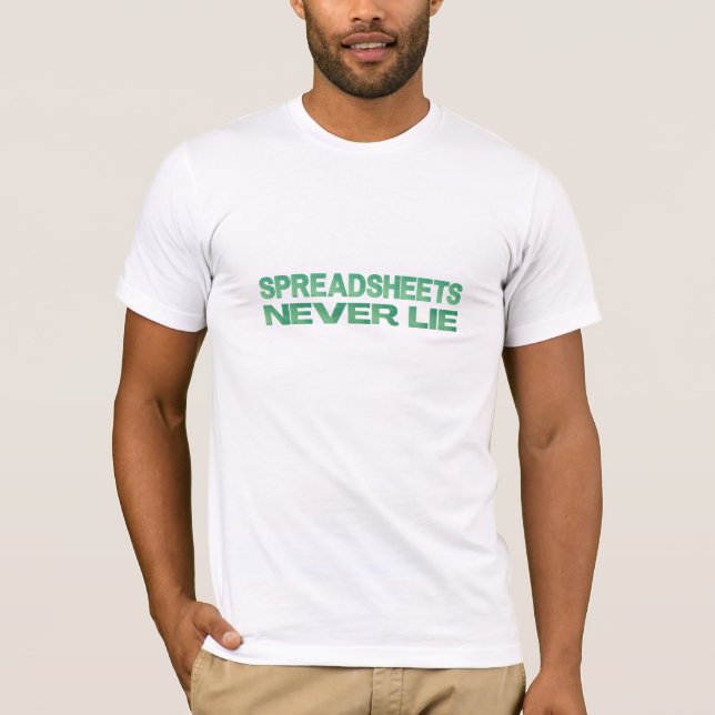 Camiseta Planilhas nunca mentem (Frente)