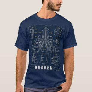 Camiseta Plano Anatômico Lendário do Monstro Marinho Kraken