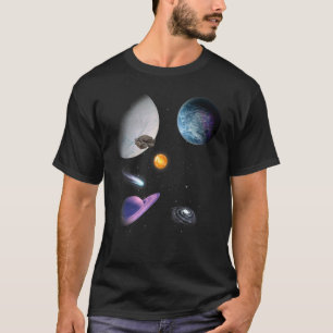Camiseta Plano Astronauta do Sistema Solar Espacial Univers