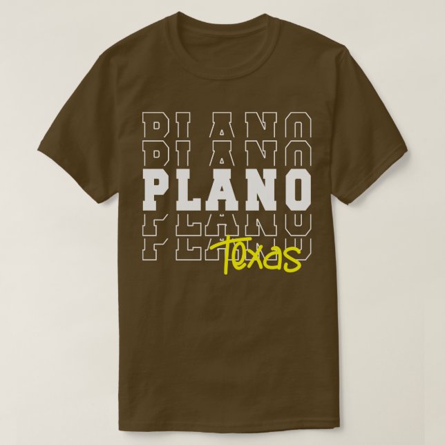 Camiseta Plano da cidade do Texas Plano TX (Frente do Design)