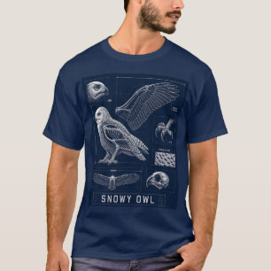 Camiseta Plano de Anatomia da Coruja das Neves