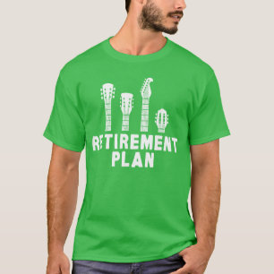 Camiseta Plano de Aposentadoria de Banda de Guitarra Música