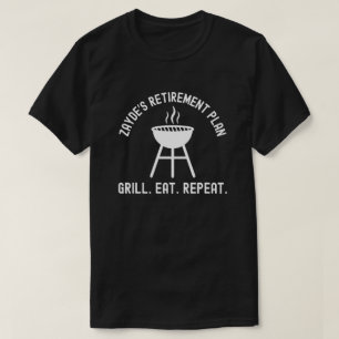 Camiseta Plano de Aposentadoria do Zayde Grelhar Comer Repe