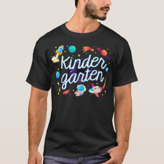 Camiseta Plano de Astronauta do Jardim de Infância Planetas