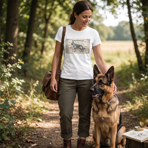 Camiseta Plano de Cachorro Pastor Alemão