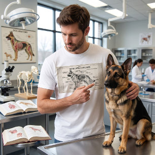 Camiseta Plano de Cachorro Pastor Alemão
