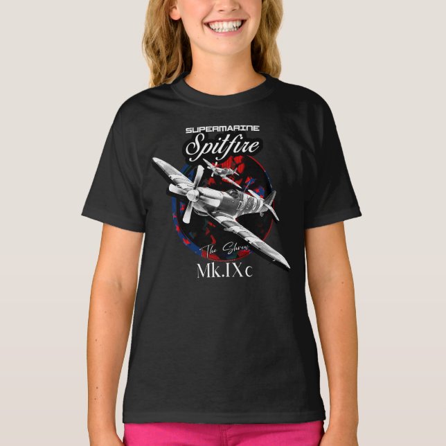 Camiseta Plano de Combatente Supermarinho Spitfire MK.IXc W (Frente)